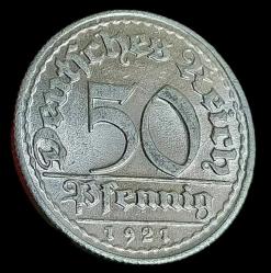 Almanya 1921 D 50 Pfennig Çil