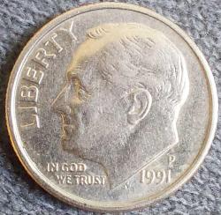 AMERİKA 1 Dime, 1991 ÇÇT+ 