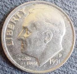 AMERİKA 1 Dime, 1991 ÇÇT+ 