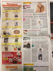 HÜRRİYET CUMARTESİ GAZETESİ DOĞUM GÜNÜ HEDİYESİ- 3 HAZİRAN 2017 -Baktığım gazetelerde gördüğüm isimler ve başlıklar:  Muazzez Ersoy - Şenol Kolcuoğlu - Hakan Gence - Bülent Ersoy - Doğan Hızlan - Ahmet Özkan - Mehmet Ali Birand - Pınar Aylin - Bahar Çuhadar - Güliz Arslan - Aslı Barış - Ayşe Arman - Özlem Karakurt - Mahalle baskısına aldırış etmem - Yeri geldiğinde o mahalleye kafa tutmasını da bilirim - Nostalji albümü annemin fikriydi - Allah’a şükürler olsun henüz buruşmadım - Bir ütopyanın gerçekleşmesi - Hayat belki de işaretleri doğru toplama oyunudur - Küçük bir Türkiye öyküsü - Dijital renklerin dünyası - Mücevher takmak heyecan veriyor - Güçlü olmak gücü olan birinin kollarına sığınmaktan daha güzel - Özlem’in aşk sözlüğü - Hürriyet Cumartesi - Her çocuk Messi olmak ister - İstanbul - Ramazan iftar keyfiniz şarap sosyal emanete - O kırmızı kutuyu almakta seksi bir şey var - Medya - Ekranlarda tekrar Lynch zamanı - Söyleşi - Nostalji kraliçeliğinden kebap patroniçeliğine -