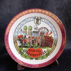 Vintage bira festivali duvar tabağı. Grub Von oktoberfest 20 cm porselen