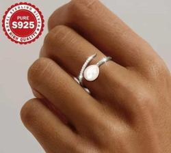 İnci 925 Gümüş takı Set. (kolye+küpe+bileklik+yüzük+özel kutu)