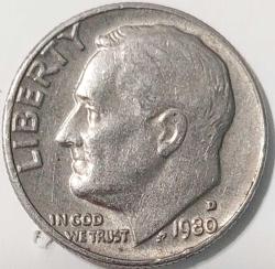 AMERİKA 1 Dime, 1980 ÇÇT+ 