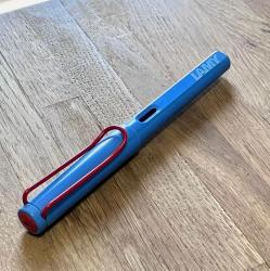 Lamy Safari French Blue Red Clip Dolma Kalem - EF Uç