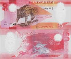 *** FİLİPİNLER 50 PISO 2025 LEOPAR KEDİSİ TEMALI. ÇİL KONDSİYON.