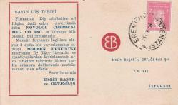 1954 ERENKÖY DAMGALI VE 2 KRŞ.ATA TEK PULLU MODERN DENTİSTRY DİŞ MECMUASI TALEP KARTI