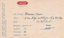 1954 ERENKÖY DAMGALI VE 2 KRŞ.ATA TEK PULLU MODERN DENTİSTRY DİŞ MECMUASI TALEP KARTI
