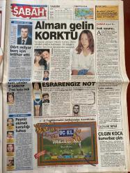 SABAH GAZETESİ DOĞUM GÜNÜ HEDİYESİ - 14 OCAK 2002 - TAM TAKIM 32 SAYFADIR -Saddam’ı siz uyarın-Ecevit’in ABD gezisi böyle izlenir-Osman Kılıç-Kenan İmirzalıoğlu-Aşkın Nur Yengi-Ali Kemal Aktürk-Başkan Bush-Güngör Mengi-Yavuz Donat-Şükrü Elekdağ-Can Bartu-Hıncal Uluç-Haşmet babaoğlu-Çıldırtan ikramiye 2.5 trilyona doğru ilerliyor-İstemihan Talay-Duygu Dikmenoğlu-Müzik dünyasının Anadolu Kaplanı Kahtalı Mıçı-Nezihe’nin göbeğimTarkan’ı mest etti-İbrahim Tatlıses-Biz Kadir’le ancak dizide aşk yaşarız-Ceyda Düvenci-Alman gelin korkuttu-Nicole Güner-Dursune Kalkan-Mukaddes Azize gücü-Peynir ekmek karşılığı Fuhuş-Erol atar-Beni Zeki Müren ve Turgut Özal meşhur etti-Türkiye’de 30 çeşit evlilik tespit edildi-Lütfü Sezen-Kemal Derviş-Rahşan ecevit-Ağlayan Tenor Pavarotti-Brad pitt-Münci kalayoğlu-Atatürk’ü bir de onlardan dinleyin-Cengiz Altan-Sadıka Sabancı-Şevket Sabancı-Uğur Heperol-Haldun Derin-Salim Aru-Nejat Saner-Behçet uz-Paul Skinner-‘Balina’ sanığı Mehmet Niyazioğlu