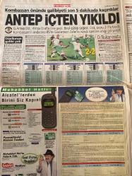 SABAH GAZETESİ DOĞUM GÜNÜ HEDİYESİ - 9 EKİM 2000 - TAM TAKIM 36 SAYFADIR -Kara çarşafa onur plaketi-Yavuz Donat-Süleyman Canan-Selahattin Duman-Hülya Avşar-Havel’den AB mesajları-Kör dalton gözcü olursa-2001 baharının cesur kadını Laura Biagiotti-Rauf Tamer-Fenerbahçeli Moshoeu-Dünya kulübü Fenerbahçe-Mustafa Denizli-Aslan’ın yedeği yok-Emre Belözoğlu riske girmiyor-Milli Takım’ın hocası Şenol Güneş’e göre Azerbaycan’ı yenmek şart-Ogün-Tayfur-Hasan Şaş-Erman Toroğlu-Cüneyt tanman-Ziya Şengül-Şanlı Sarıalioğlu-Beşiktaş iki şampiyonluğunun peşinde-Sergen Yalçın Beşiktaş maçında oynayacak-Scala-Antep Kombassan önünde galibiyeti son 5 dakikada kaçırdı-Savunma dizisi-Özlem Yıldız-Hakan Ural-Gökşen yılmazel-Abdullah Aksel-Fidyeci katile idam-Ünlü terörist Çakal Carlos kendini dine verdi-‘Otel ayısı’ Mustafa Taşar’ı zengin etti-Müşerref Canan-Tunceli artık özgür-Kamer genç-Mehmet Nalbantoğlu-Yer gök Ferrari-Michael Schumacher şampiyon-Hamza yerlikaya-Derya Büyükuncu-Şeref eroğlu-Harun Doğan-