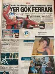 SABAH GAZETESİ DOĞUM GÜNÜ HEDİYESİ - 9 EKİM 2000 - TAM TAKIM 36 SAYFADIR -Kara çarşafa onur plaketi-Yavuz Donat-Süleyman Canan-Selahattin Duman-Hülya Avşar-Havel’den AB mesajları-Kör dalton gözcü olursa-2001 baharının cesur kadını Laura Biagiotti-Rauf Tamer-Fenerbahçeli Moshoeu-Dünya kulübü Fenerbahçe-Mustafa Denizli-Aslan’ın yedeği yok-Emre Belözoğlu riske girmiyor-Milli Takım’ın hocası Şenol Güneş’e göre Azerbaycan’ı yenmek şart-Ogün-Tayfur-Hasan Şaş-Erman Toroğlu-Cüneyt tanman-Ziya Şengül-Şanlı Sarıalioğlu-Beşiktaş iki şampiyonluğunun peşinde-Sergen Yalçın Beşiktaş maçında oynayacak-Scala-Antep Kombassan önünde galibiyeti son 5 dakikada kaçırdı-Savunma dizisi-Özlem Yıldız-Hakan Ural-Gökşen yılmazel-Abdullah Aksel-Fidyeci katile idam-Ünlü terörist Çakal Carlos kendini dine verdi-‘Otel ayısı’ Mustafa Taşar’ı zengin etti-Müşerref Canan-Tunceli artık özgür-Kamer genç-Mehmet Nalbantoğlu-Yer gök Ferrari-Michael Schumacher şampiyon-Hamza yerlikaya-Derya Büyükuncu-Şeref eroğlu-Harun Doğan-