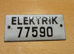 ESKİ EMAYE ELEKTRİK SAYAÇ NUMARASI (77590)...