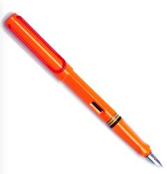Lamy Safari Flame Orange Red Clip Dolma Kalem - M Uç