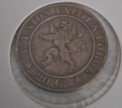 BELÇİKA 1861 20 CENTİM