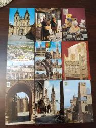 KRT151--9----AVRUPA ŞEHİRLERİ 9 ADET KARTPOSTAL- - Kardelen Kolleksiyon