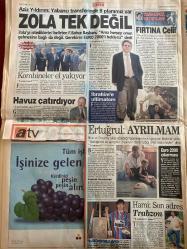 SABAH GAZETESİ DOĞUM GÜNÜ HEDİYESİ - 9 HAZİRAN 2000 - TAM TAKIM 44 SAYFADIR - Seda Güler-Milli Şarlatan-yunan güzelini kandırarak Kuzey Kıbrıs Türk Cumhuriyeti’nde düzenlediği yarışmaya götüren Süha Özgermi krize yol açtı-Yavuz Donat-Selahattin Duman-Bülent Ecevit’in kriz yaratmayın mesajına MHP lideri Devlet Bahçeli’den olumlu cevap geldi buzlar ermeli dedi-arzum Onan-Mehmet aslantuğ-Yedizler adam oldu-Rauf Tamer-Caprice Bourret-cipini hazırla Fulya-Fatih Terimce Hakan Şükür-Fernandez ve Tardelli hazırolda-Fatih Terim Ali Sami Yen‘deki her maçtan sonra tribündeki eşine kontak işareti yaparak Hakan Şükür’ü gösteriyordu Mustafa Denizli-Oktay-Alpay-Sakar Kocic-Süleyman Gültekin-İnan Kıraç-Aziz Yıldırım-Feyyaz Uçar-İlhan Cavcav-Aziz yıldırım-Hülya Avşar tenis-evden kaçtığı için kardeşini öldüren abi Ahmet Salman-ebru Şimşek-olay manken şarkıcı oldu-Süleyman Demirel milletimin emrindeyim-Zülfü Livaneli-Mehmet Ali erbil-Çetin Altan-Murat Yetkin-Can ataklı-İsmet Özdemir-Necati doğru-Bill Gat