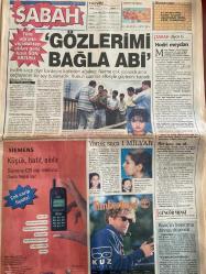 SABAH GAZETESİ DOĞUM GÜNÜ HEDİYESİ - 9 HAZİRAN 2000 - TAM TAKIM 44 SAYFADIR - Seda Güler-Milli Şarlatan-yunan güzelini kandırarak Kuzey Kıbrıs Türk Cumhuriyeti’nde düzenlediği yarışmaya götüren Süha Özgermi krize yol açtı-Yavuz Donat-Selahattin Duman-Bülent Ecevit’in kriz yaratmayın mesajına MHP lideri Devlet Bahçeli’den olumlu cevap geldi buzlar ermeli dedi-arzum Onan-Mehmet aslantuğ-Yedizler adam oldu-Rauf Tamer-Caprice Bourret-cipini hazırla Fulya-Fatih Terimce Hakan Şükür-Fernandez ve Tardelli hazırolda-Fatih Terim Ali Sami Yen‘deki her maçtan sonra tribündeki eşine kontak işareti yaparak Hakan Şükür’ü gösteriyordu Mustafa Denizli-Oktay-Alpay-Sakar Kocic-Süleyman Gültekin-İnan Kıraç-Aziz Yıldırım-Feyyaz Uçar-İlhan Cavcav-Aziz yıldırım-Hülya Avşar tenis-evden kaçtığı için kardeşini öldüren abi Ahmet Salman-ebru Şimşek-olay manken şarkıcı oldu-Süleyman Demirel milletimin emrindeyim-Zülfü Livaneli-Mehmet Ali erbil-Çetin Altan-Murat Yetkin-Can ataklı-İsmet Özdemir-Necati doğru-Bill Gat