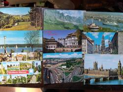 KRT151--30----AVRUPA ŞEHİRLERİ 9 ADET KARTPOSTAL- - Kardelen Kolleksiyon