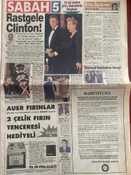 SABAH GAZETESİ DOĞUM GÜNÜ HEDİYESİ - 20 OCAK 1993 - TAM TAKIM 24 SAYFADIR -Saddam Hüseyin-Bill Clinton-Hillary Clinton-Süleyman Demirel-Erdal İnönü-Turgut Özal-Cem Duna-Zeynep Demirel-Cavit Çağlar-Sami Selçuk-Hassan Cemal-Hüsamettin Cindoruk-Mehmet Ali Birand-Ergun Babahan-Erem Ergin-Ecem Serner-Arhan Akbaş-Necia Kaya-Sema Tukanıy-Tülin Gökçe-İlhan Taşcı-Adnan Polat-Murat Deveci-Hakan Sümerer-Şevket Coşkun-Fırdun Niğdelioğlu-Süleyman Rodop-Zülfü Livaneli-Güngör Mengi  Türkiye’ye büyük baskı-Amerika İncirlik’ten yine vurdu-F16’lar iki Irak hedefini yerle bir etti-Hafıza-i beşer-Özal: Türkiye’nin ağırlığı azaldı-Düğün Çırağan Sarayı’nda-Zeynep bu akşam evleniyor-Esad Demirel’e güvence verdi-Çığ altından 53 ceset çıktı-Şeker/çamur/insan-Milli Piyango çekildi-APO ve PKK-Beni annem kavgacı yaptı-Hava kirliliği alarmı-İtalyan kayınpeder Türk damadını yedi kurşunla öldürdü-Japon kadın sekiz bebeğini de öldürdü-Üçünden de haber yok-Ecem ortak mutlulukları-İmza avcısı-Türkan Sultan dans dersi