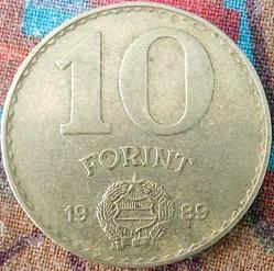 MACARİSTAN 10 Forint, 1989 ÇÇT