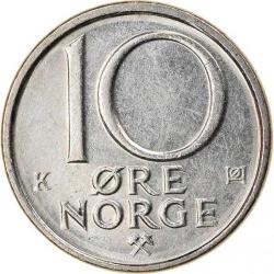 NORVEÇ 10 Öre, 1990 ÇÇT+ 