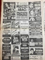 SABAH GAZETESİ DOĞUM GÜNÜ HEDİYESİ - 23 OCAK 1993- TAM TAKIM 26 SAYFADIR - Pınar Elice - Ecem - Nuray Hafiftaş - Osman Yörük - Papatya - Sıma - Füsun - Metin Özdemir - Yıldırım Bekçi - Muazzez Abacı - Huysuz Virjin - Birsen Tezer - Bülent Ersoy - Kibariye - Deniz Burcu - Necla Yener - Seyyal Taner - Coşkun Sabah - Gönül Yazar - Ersan Erdura - Turgut Karataş - Metin Şentürk - Atilla Kaya - Sedat Er - Ayhan Levent Güler - Prens Adnan - Tolgahan - Tolga Özhan - Özdemir - Burcu Örten - Faruk Tuncel - Mesut Çağlar - Mehmet Dinletir - Yaşar Yağmur - Doğan Doğancıoğlu - Ferdi Özbeğen - Hamdi Demir - Yalçın Göker - Zeki Sarğın - Cavit Demir - Neslihan - Hülya Avşar - İbrahim Tatlıses - Demet Akbağ - Rasim Öztekin - Gülben Ergen - Seren Serengil - Leyla Adalı - Gülşah Dilek - Emrah - Özcan Acargil - Ercan Turgut - Burçin Güney - Murat Kılıç - Engin Özdeş - Rıdvan - Yavuz Özsik - Gamze Başak - Coşkun Demir - Salim Dündar - Bülent Özdemir-Nalan İnceel - Hasan Cemal - Murat Köseoğlu - Kamil Gülümü