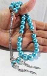 TURKUAZ MAVİ İNCİ 33 LÜK TESBİH......Özel Dizayn 10mm