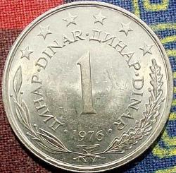 YUGOSLAVYA 1 Dinar, 1976 ÇA