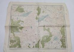 1337 (1919) TARİHLİ OSMANLI DÖNEMİ BURDUR DİNAR  HARİTASI NADİR