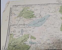 1337 (1919) TARİHLİ OSMANLI DÖNEMİ BURDUR DİNAR  HARİTASI NADİR