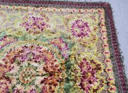 BÜYÜK BOY 1940 LARDAN ANTİKA İPEK FLOŞ DUVAR  HALISI