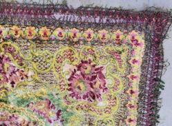 BÜYÜK BOY 1940 LARDAN ANTİKA İPEK FLOŞ DUVAR  HALISI