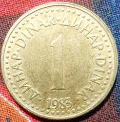YUGOSLAVYA 1 Dinar, 1983 ÇÇT