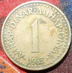 YUGOSLAVYA 1 Dinar, 1983 ÇÇT