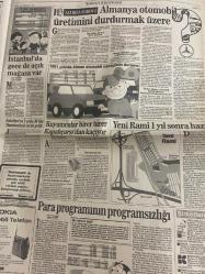 SABAH EKONOMİ GAZETESİ DOĞUM GÜNÜ HEDİYESİ  - 28 TEMMUZ 1992-Bayram Başbakan-Michael Jackson-Tansu Çiller-Nuh Kuşçulu-Kenan Akcaoglu-Osman Ulagay-Cahit Çüçen-Ali Rıza Kardüz-Bilal Çetin-Sadullah Usumi-Hedim Özkan-Şelale Kadak-İbrahim Sarı  Narin borçlarını ödemek için 21’inci asra kadar süre istedi-Sipahioğlu Michael’dan 84.4 milyar kazanacak-Berke Barajı’nı ucuz değil pahalı teklif veren yapacak-Çiller IMF ile görüşüyor-İşçi emeklisine taksitle kömür-Procter and Gamble çevre dostuyuz-Nuh Kuşçulu Kastelli’ye 5 milyon tazminat ödeyecek-İnci Baba bürokrat tayinlerinde kilit adam oldu-TÜSİAD’a karşı liberal TOBB danışmanı-Borsa’da Ziraat Bankası bereketi-Gentaş Mengen halkınındır-Koç Holding 6 ayda 211 milyar kâr etti-Almanya otomobil üretimini durdurmak üzere-İstanbul’da gece de açık mağaza var-Antalya’ya 2 ayda 30 bin Danimarkalı turist geldi-Kuyumcular birer birer Kapalıçarşı’dan kaçıyor-Yeni Rami 1 yıl sonra hazır-Para programının programsızlığı-Benim köylüm benim çiftçim diyerek ikti