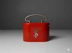 Türkiye İş Bankası Eski Logo Kırmızı Kumbara