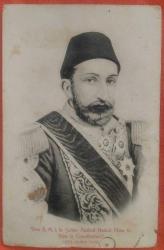 2. Abdülhamid ve Meşrutiyet Konulu Kartpostal: Vive S. M. I. le Sultan Abdoul Hamid Khan II.  Vive la Constitution !  11/24 Juillet 1908