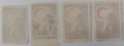 1960-64 TÜRKİYE KIZILAY GENÇLİK KURUMU YARDIM PULLARI ORİJİNAL İSFİLA NOSU; KG46,KG47 İLE KG53,KG55 OLAN MNH PULLAR QQ2R1 ÇOK NADİRDİR