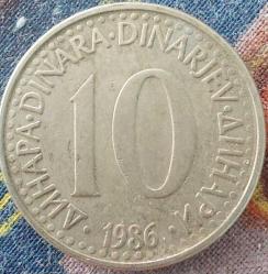 YUGOSLAVYA 10 Dinar, 1986 ÇÇT
