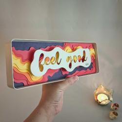 Retro Metal Çerçeveli Feel Good Tabela