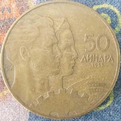YUGOSLAVYA 50 Dinar, 1955 ÇÇT