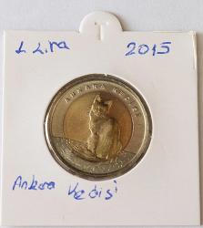 2015 Ankara Kedisi 1 Lira Hatıra Parası  Çil    081