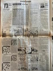 SABAH GAZETESİ DOĞUM GÜNÜ HEDİYESİ - 12 TEMMUZ 1998 -24 SAYFADIR -Mehmet Scholl-Erich Ribbeck-Fakir Baykurt-Harun Doğan-Özlem Ülkü-Süleyman Seba-Erol Bulut-İnançlı Yılmaz-Aziz Yıldırım-Zeman-Can Bartu-Fatih Terim-Ruhat Mengi-Ahmet Vardar-Abdullah Turhan-Patrick McDonnell-Mort Walker-Dick Browne-Tom Armstrong-Ebru Şallı-Hülya Avşar-Mahsun Kırmızıgül  Baba sözü dinlediler-Ayıp ettin Mehmet-Madalyanın bedeli-Dostluk elçisi Seba-Trabzon’da Erol harekâtı-Yılmaz’dan prim vaadi-Tam aradığım adam-Terim başkan gibi-İmaj denen tuhaf şey-Teknoloji harikası şov-Cumhurbaşkanımızdan cevap var-Emrah yok Harun var-Avşar kızı şarap gibi-Kovulmadım okuldayım  Bizimcity-Salih Memecan Karikatürü-Burak Bey-Abdullah Turhan Karikatürü-Mimi ile Muti-Patrick McDonnell Karikatürü-Bizim Aile-Mort Walker-Dick Browne Karikatürü-Marvin-Tom Armstrong Karikatürü-Mesut Yılmaz-Hüsamettin Cindoruk-Bülent Ecevit-Necati Doğru-Cüneyt Toros  Asıl rekabet ekonomik-İkisi de holding-Devlet Bahçeli ve Nihat Erim-Hedef 200 milya