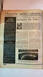 HAYAT HAFTALIK HABER MECMUA, DERGİSİ - ORTA SAYFA POSTER: SIRA NO: 808 SAYI: 14 TARİH: 30 MART 1972  HİKMET FERİDUN ES – ÇETİN EMEC – MEHMET SÜRENKÖK – AHMET EROL TANGUN – TIMUR SELÇUK – MÜNİR NURETTİN SELÇUK – AYLA ALGAN – CÉCILE OLIVIER – LINO SCHREMBI – MARCIA – BERNARD HUTTON  KIBRIS’TA SON PERDE: HAYAT EKİBİ YAVRU VATAN’DA – MÜCAHİT KIZLARIN GÜNDEMİ – TIMUR SELÇUK’UN PARİS BAŞARISI VE MÜZİK AKINI – AYLA ALGAN’IN YUNUS EMRE PLAĞI – HAYAT İKRAMİYE KAMPANYASI: 2. TERTİP KUPONLAR BAŞLADI – 1 MURAT OTOMOBİLİ VE 8 PHILIPS TELEVİZYONU ÇEKİLİŞİ – MOSKOVA VE PEKİN’DEN GİZLİ EMİRLER: EZBERLE VE YAK – 1968 PARİS OLAYLARI VE SORBONNE ÜNİVERSİTESİ İŞGALİ – BERNARD HUTTON’DAN “HÜRRİYET HIRSIZLARI” – ODEON TİYATROSUNUN ANARŞİSTLERCE İŞGALİ -  EKSİKSİZ TAM TAKIM 48 SAYFA
