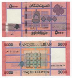 Lübnan 2021 Yılı 5.000 Lira  ÇİL