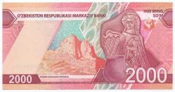 Özbekistan 2021 Yılı 2.000 Som Çil
