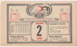 Kızılay Takvim Yaprağı - 2 Ocak 1976