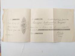 1922 Banque Nationale de Turquie  ''Türk Milli Bankası''  ( Döneminde çoğaltma, baskı imzalı SENET ) Osmanlıca ve Fransızca 2 Nüsha