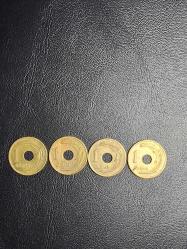 1948-1949-1950-1951 (NOKTALI ) YILLARINA AİT DEĞİŞİK KONDİSYONLARDA MADENİ 1 KURUŞ SETİ  TCM 5357