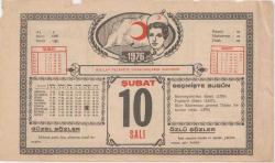 Kızılay Takvim Yaprağı - 10 Şubat 1976