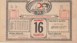 Kızılay Takvim Yaprağı -16 Şubat 1976